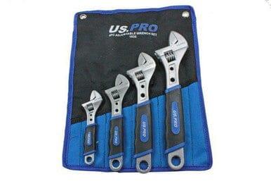 US PRO Tools 4pc Adjustable Wrench / Shifting Spanner Set 6" 8" 10" 12" - 1835 - Tools 2U Direct SW