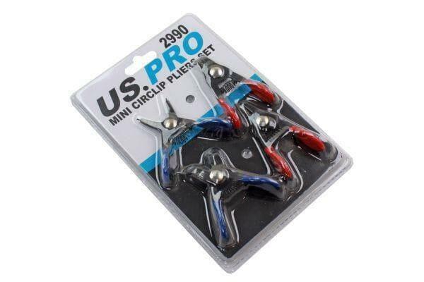 US PRO Tools 4pc Mini Circlip Pliers Plier Set 2990 - Tools 2U Direct SW