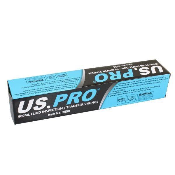 US PRO Tools 500ml Oil & Brake Fluid Inspection / Fluid Transfer Syringe 3650 - Tools 2U Direct SW