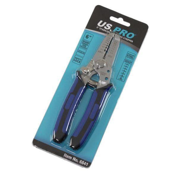 US PRO Tools 6" Stainless Steel Wire Stripper Cutter 0.6 to 2.6mm 6841 - Tools 2U Direct SW