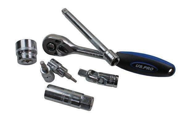 US PRO Tools 61pc 3/8" dr Socket Set Deep, Shallow, Bit Sockets Ratchet etc 3230 - Tools 2U Direct SW