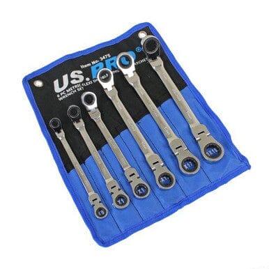 US PRO Tools 6pc Metric Flexi Double Ring Gear Ratchet Spanner Wrench Set 8-19mm 3475 - Tools 2U Direct SW