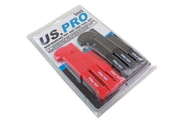 US PRO Tools 6pc Non-Marking Trim & Pry Bar Door Trim Remover Clips Tool Set 5449 - Tools 2U Direct SW