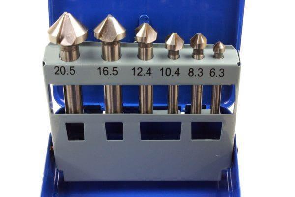US PRO Tools 6pc Tapered Countersink HSS Drill Bit Set 6.3mm to 20.5mm 2638 - Tools 2U Direct SW