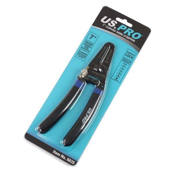 US PRO Tools 7" Curved Wire Stripper Cutter 0.6 To 2.6mm 6835 - Tools 2U Direct SW