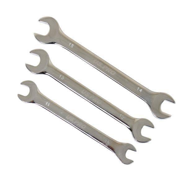 US PRO Tools 8pc Double Open End Spanner Wrench Set Spanners 6 - 22mm 3927 - Tools 2U Direct SW