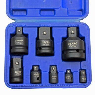 US PRO Tools 8pc Impact Adaptor Set, Reducer for Sockets, Wrench 3477 - Tools 2U Direct SW