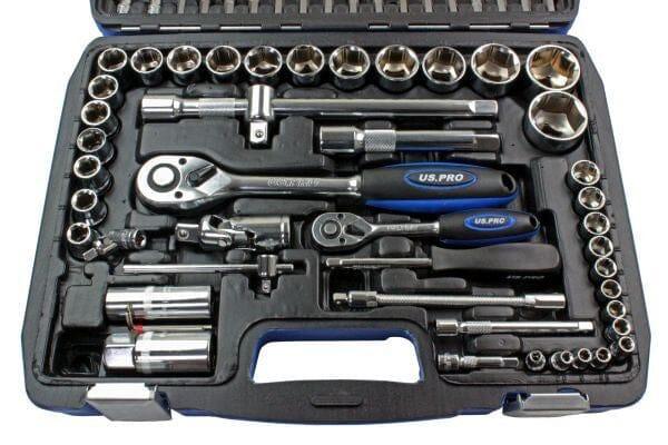 US PRO Tools 94pc Metric 1/4 & 1/2" Comprehensive Socket Wrench set 2078 - Tools 2U Direct SW