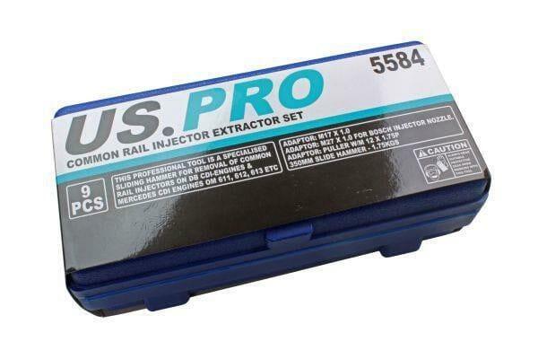 US PRO Tools 9pc Common Rail Injectors Extractor Remover Set 5584 - Tools 2U Direct SW