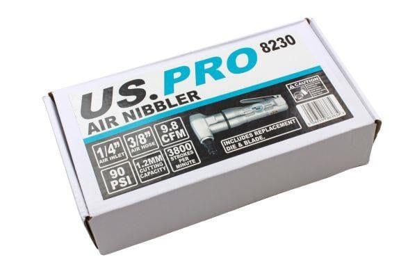US PRO Tools Air Metal Nibbler punch shear sheet cutter With Spare Blades 8230 - Tools 2U Direct SW