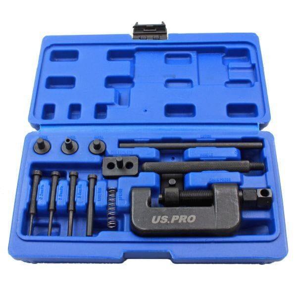 US PRO Tools Chain Breaker & Riveting Tool Set 428-530 6826 - Tools 2U Direct SW