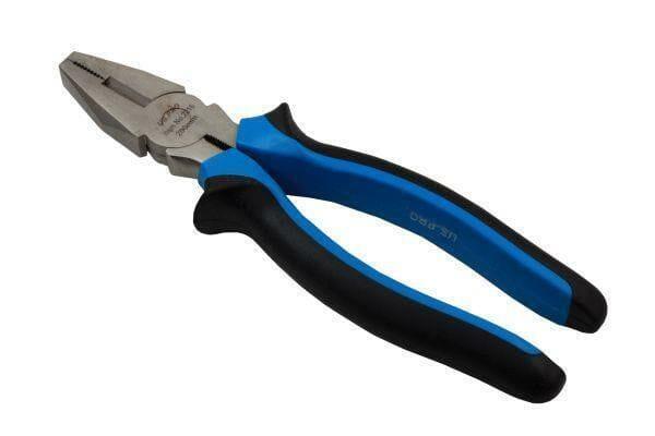 US PRO Tools Combination Electrical Pliers Soft Grip NI FE Plier 8 Inch 200mm 2216 - Tools 2U Direct SW