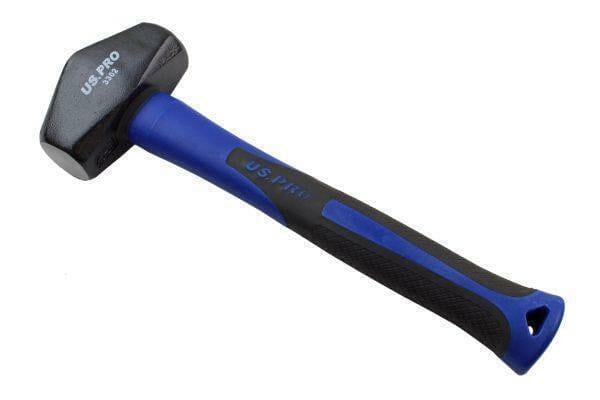 US PRO Tools Double Faced 2Lb lump Hammer with TPR Handle Rubber Grip 3302 - Tools 2U Direct SW