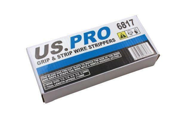 US PRO Tools Grip & Strip Wire Strippers 6817 - Tools 2U Direct SW
