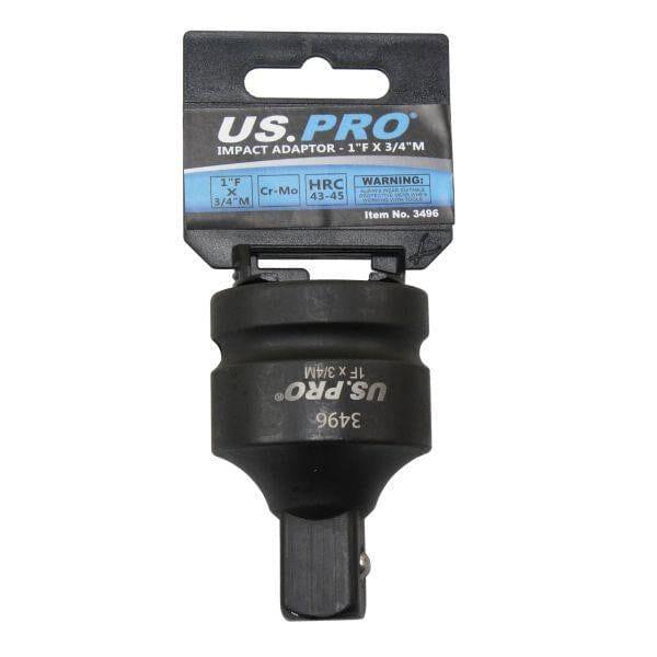 US PRO Tools Impact Socket Adaptor Step Up Adapter 1" Inch F to 3/4" Inch M 3496 - Tools 2U Direct SW