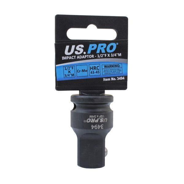 US PRO Tools Impact Socket Adaptor Step Up Adapter 1/2" Inch F to 3/4" Inch M 3494 - Tools 2U Direct SW