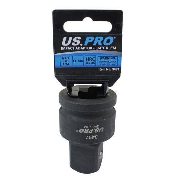 US PRO Tools Impact Socket Adaptor Step Up Adapter 3/4 Inch F to 1 Inch M 3497 - Tools 2U Direct SW