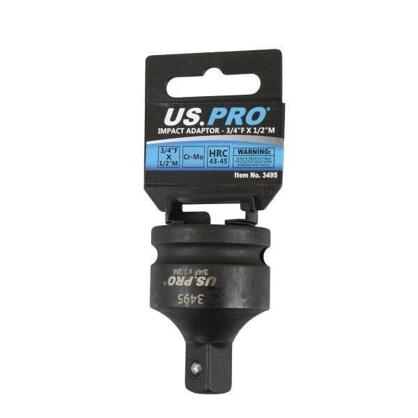 US PRO Tools Impact Socket Adaptor Step Up Adapter 3/4" Inch F to 1/2" Inch M 3495 - Tools 2U Direct SW