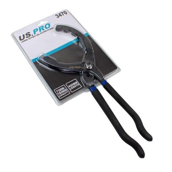 US PRO Tools Large Capacity Offset Oil Filter Pliers 73-180mm 3470 - Tools 2U Direct SW