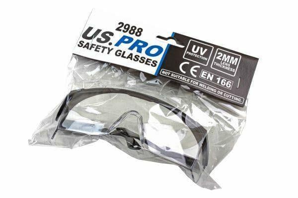 US PRO Tools Safety Glasses UV Protection Eye Protection PPE Adjustable Fit 2988 - Tools 2U Direct SW