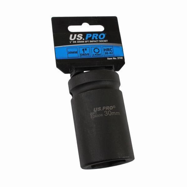 US PRO Tools Single 1" DR 30mm 6 Point Impact Socket 3740 - Tools 2U Direct SW