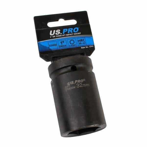 US PRO Tools Single 1" DR 32mm 6 Point Impact Socket 3741 - Tools 2U Direct SW