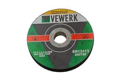VEWERK by BERGEN 4 1/2" S/Steel Cutting Discs 115mm x 1.00mm x 22.2mm 10pk 8010 - Tools 2U Direct SW