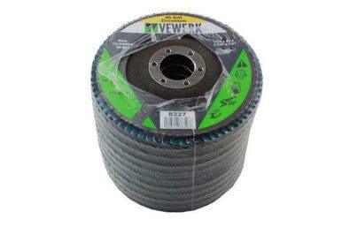 VEWERK Flap Discs 40 Grit Zirconium 115 X 22.2 Pack Of 10 8227 - Tools 2U Direct SW
